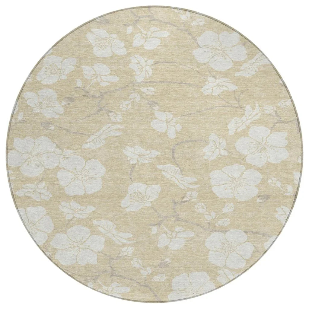 LOOMLAN Rugs Ensa Beige Washable Indoor-Outdoor Rug
