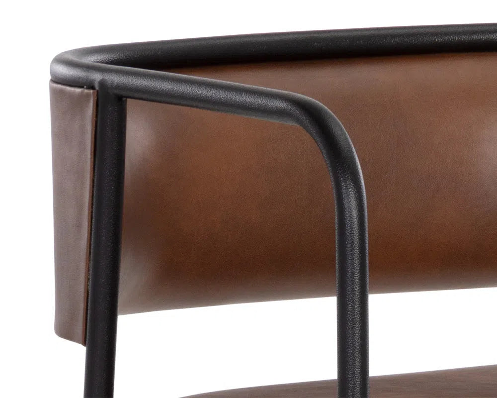 SUNPAN Brenan Leather Counter Stool