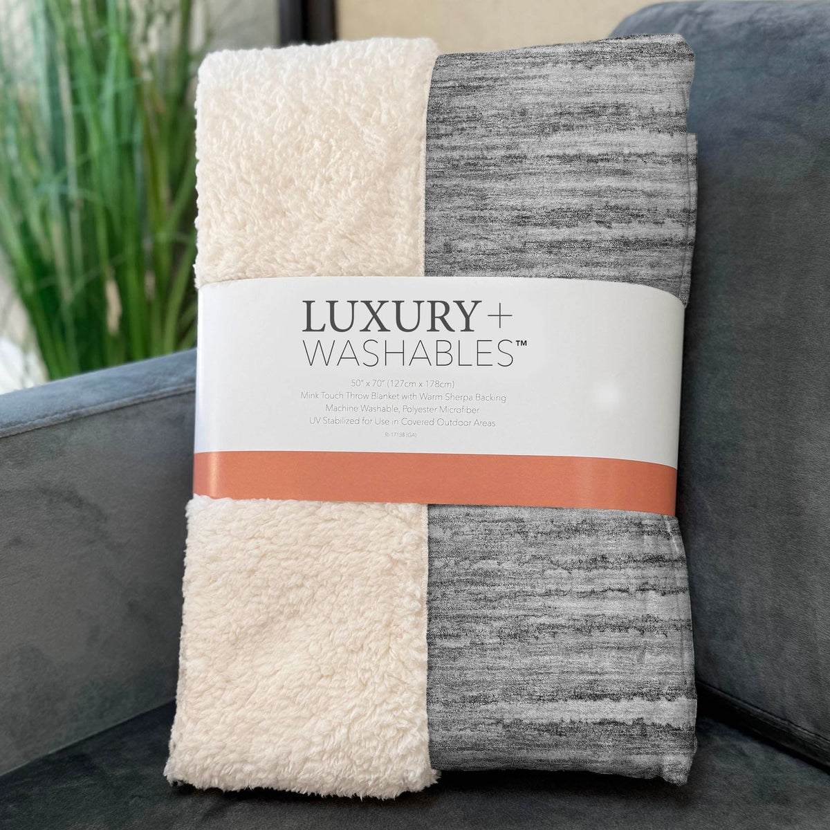 Pixel Weave Grey Washable Indoor-Outdoor Rug