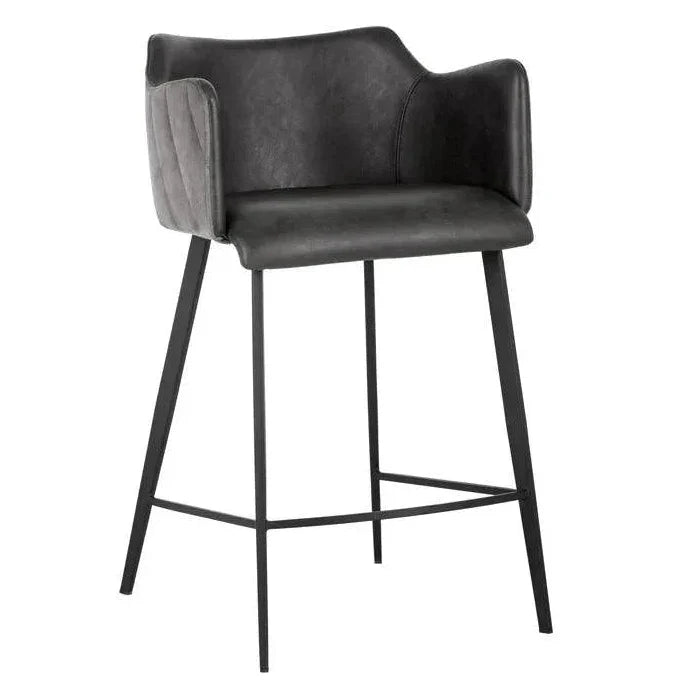 Griffin Leather Modern Counter Stool