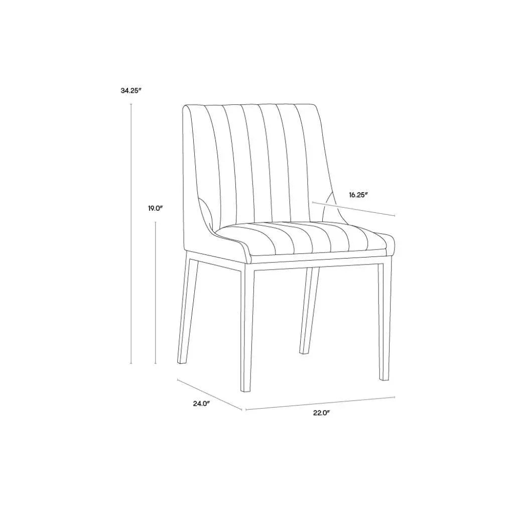 SUNPAN Halden Urban Armless Dining Chair 2PC