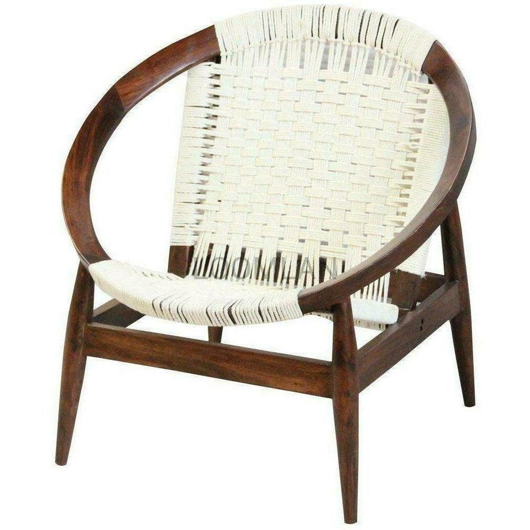 Handwoven Rope Papasan Darkwash Barrel Accent Chair Base - Sideboards and Things Brand_LOOMLAN Home, Color_Brown, Color_White, Game Room, Legs Material_Wood, Materials_Rope, Product Type_Occasional Chair, Upholstery Type_Rope, Wood Species_Mango
