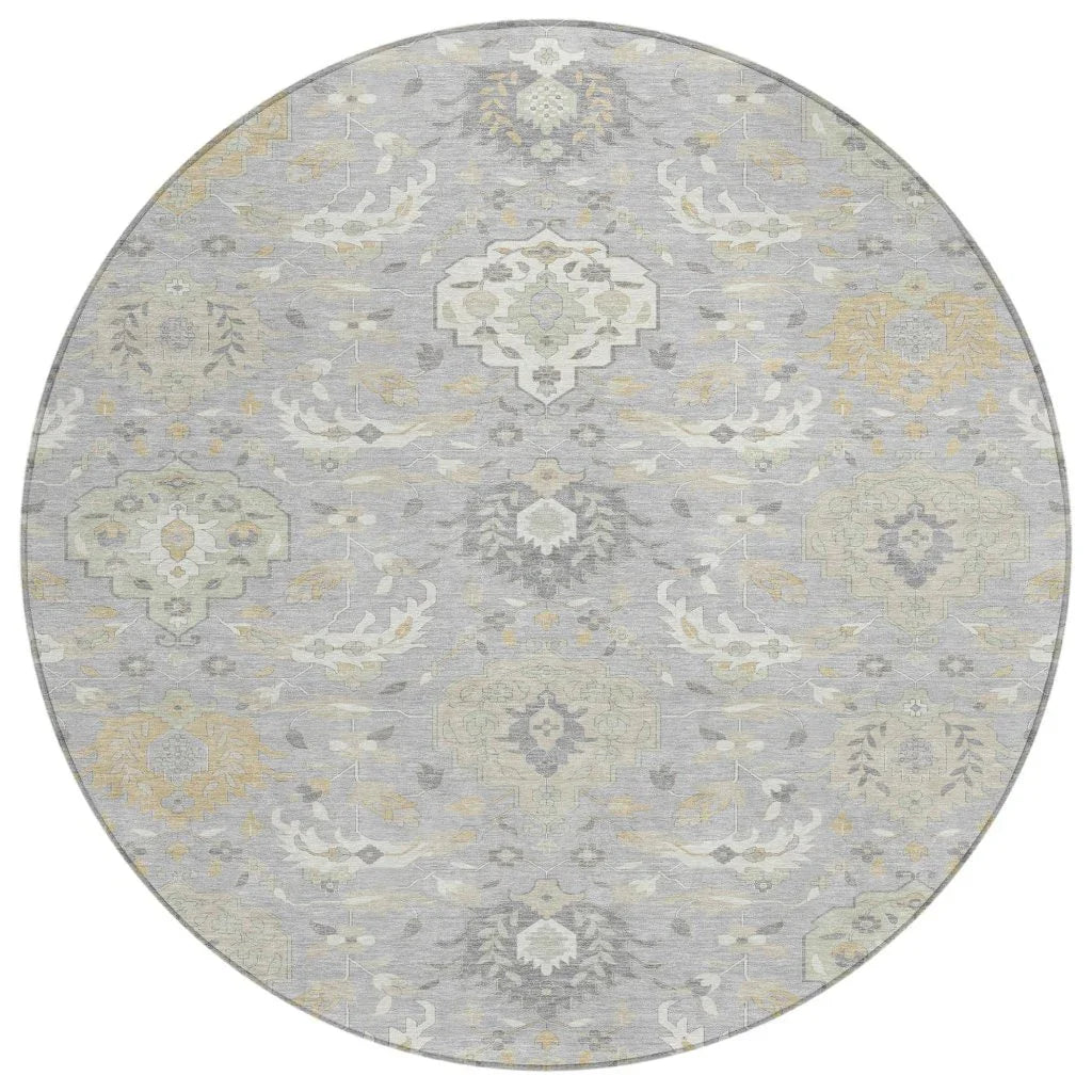 LOOMLAN Rugs Ilyara Gray Washable Indoor-Outdoor Rug