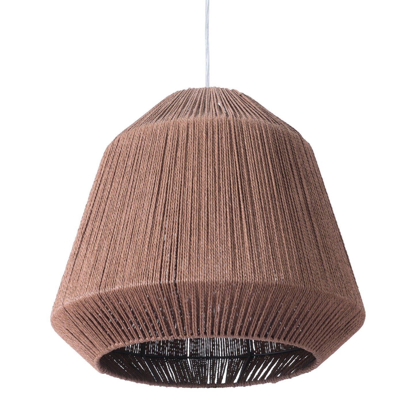 Impala Ceiling Lamp Brown - Sideboards and Things Brand_Zuo Modern, Color_Brown, Depth_10-20, Features_Adjustable Height, Finish_Polished, Finish_Powder Coated, Height_10-20, Materials_Metal, Materials_Rope, Metal Type_Steel, Product Type_Pendant, Width_10-20