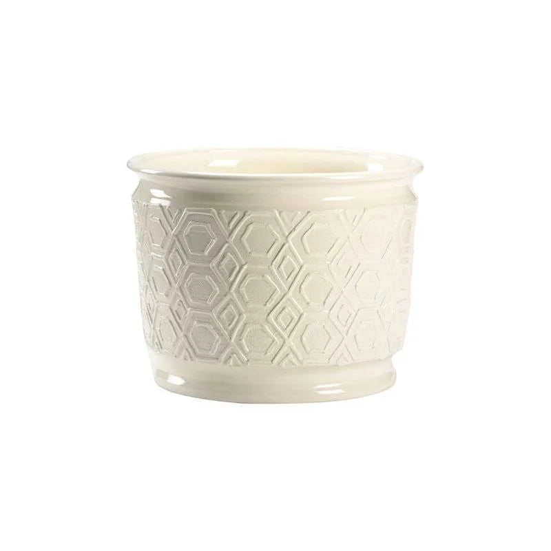 Italian Modeled White Planter - LOOMLAN - Chelsea House - Planters