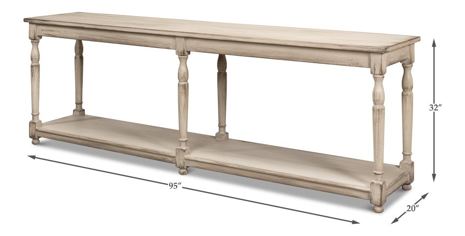 Sarreid Jensen Wooden Rectangular Console Table