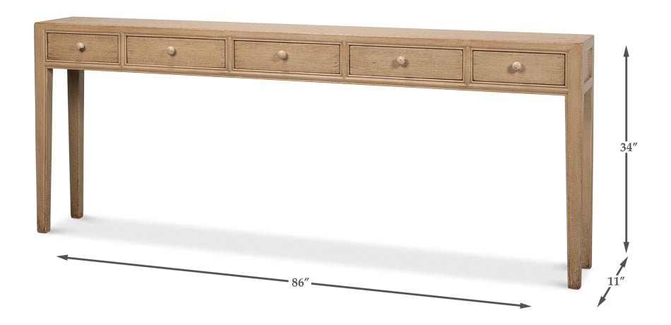 Jeweler's Wood Rectangular Console Table - LOOMLAN - Sarreid - Console Tables
