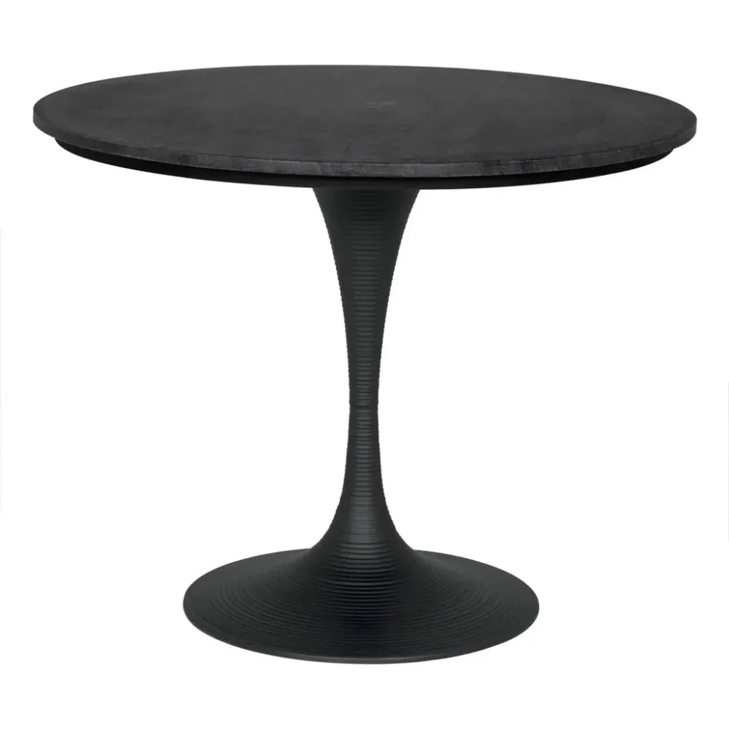 Noir Joni Marble Top Round Dining Table