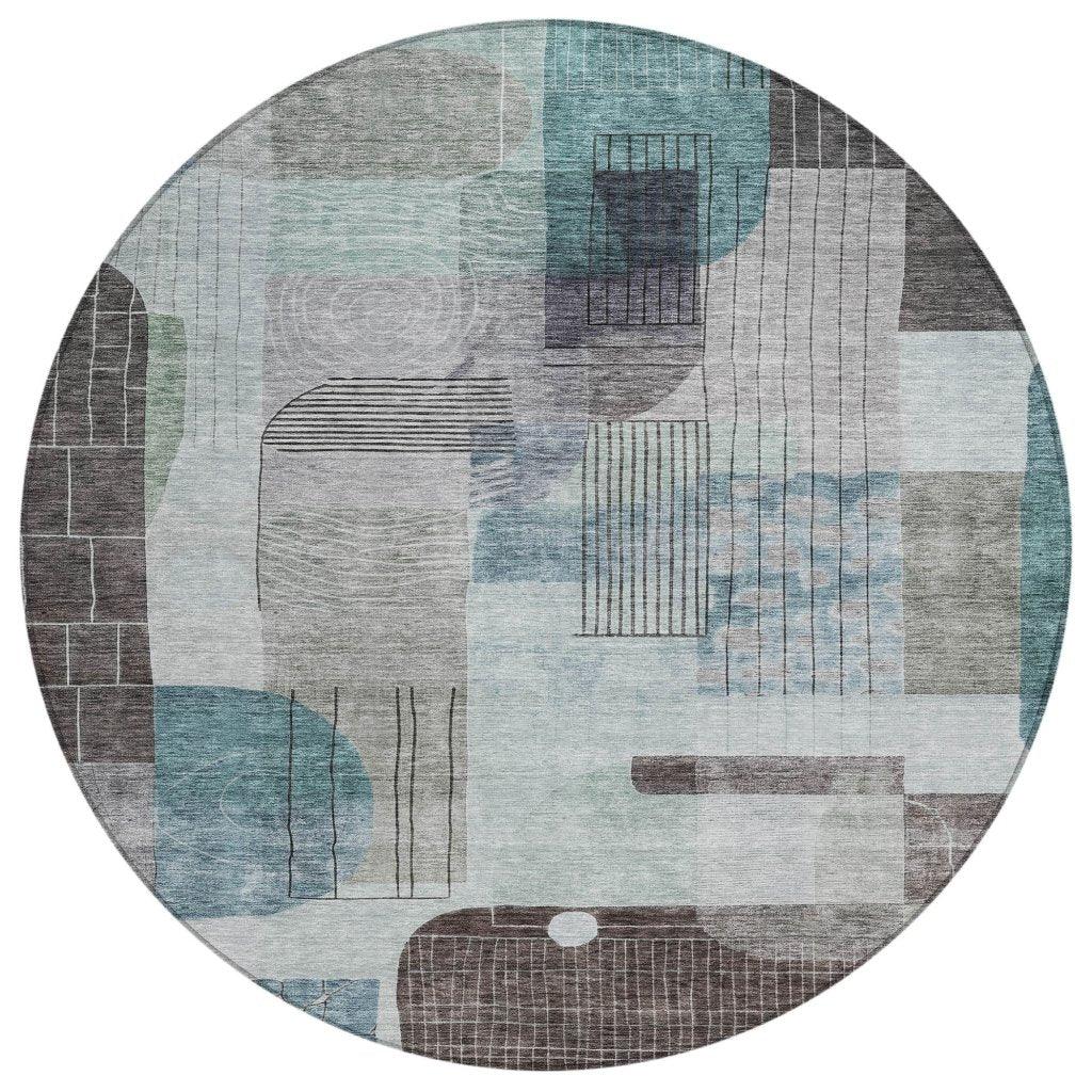 Jude Teal Washable Indoor-Outdoor Rug