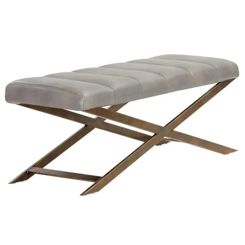 SUNPAN Kammi Leather Bedroom Bench