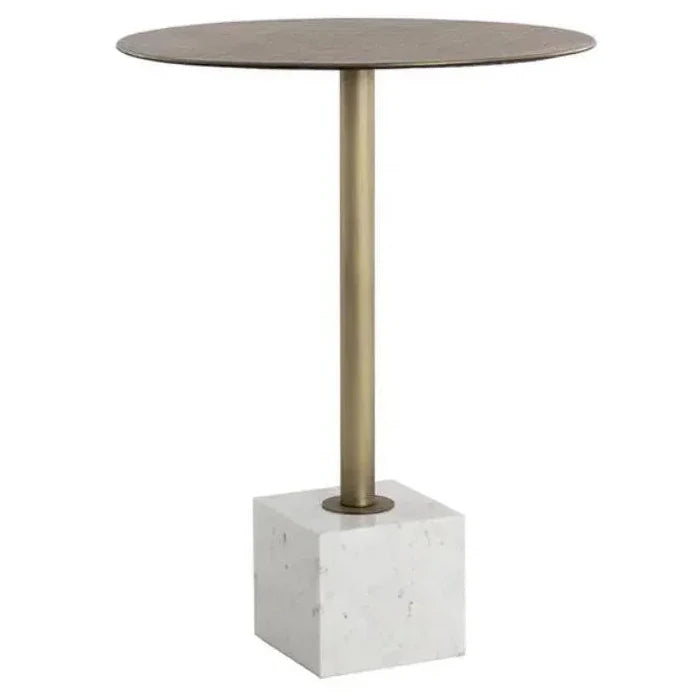 Kata Marble Based Iron Round Bar Table