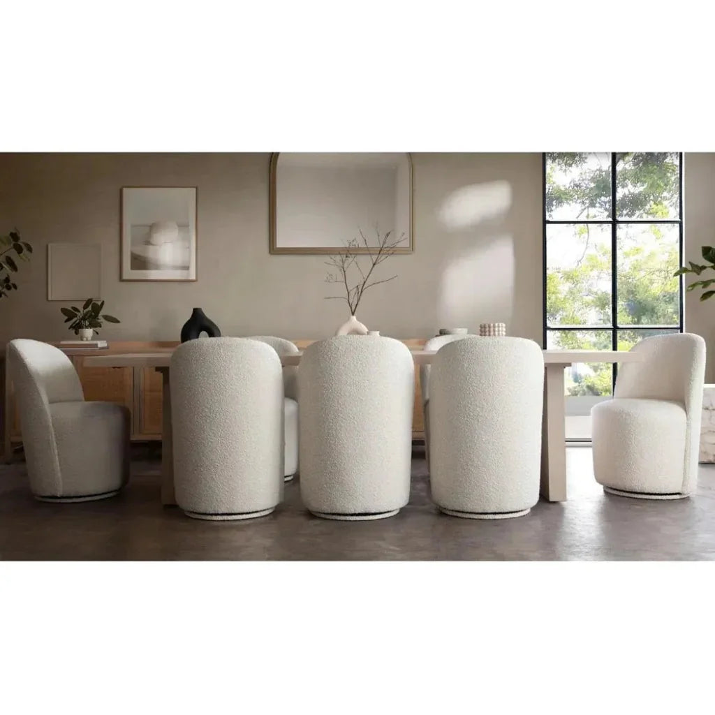 Diamond Sofa Kendall Ivory Boucle Fabric Dining Chair