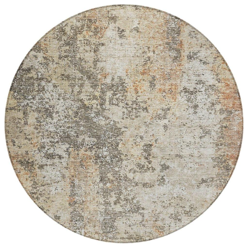LOOMLAN Rugs Kheira Orange Washable Indoor-Outdoor Rug