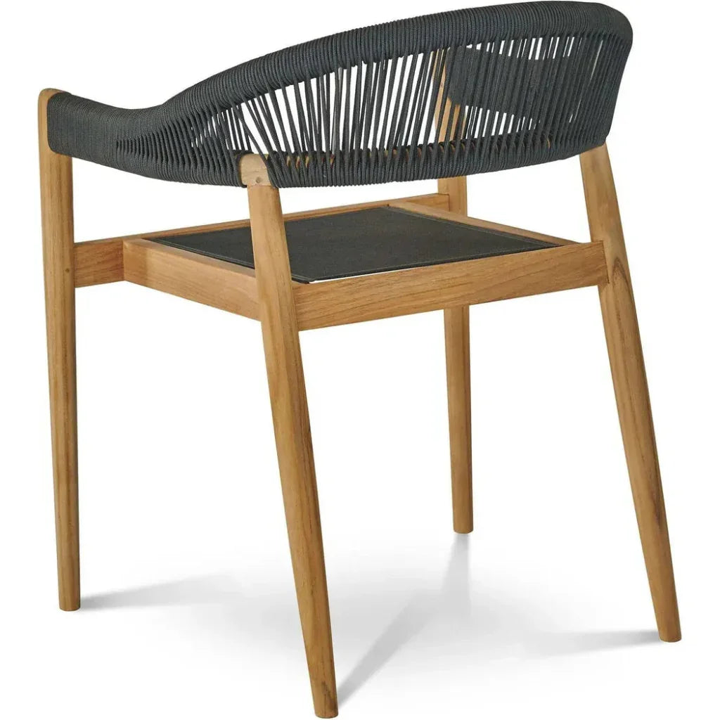 Klint Teak Outdoor Stacking Armchair 4PC - LOOMLAN - HiTeak - Outdoor Dining Chairs