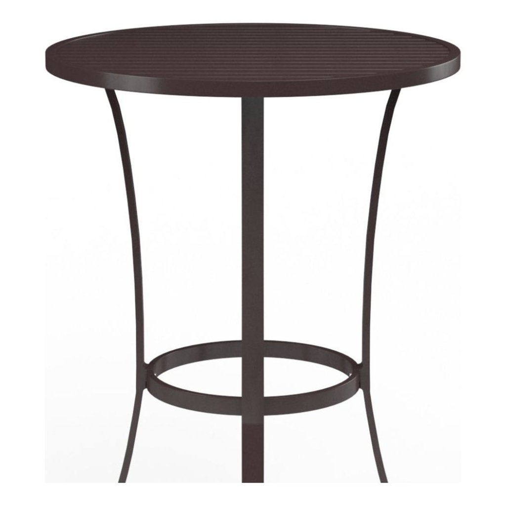 La Jolla Aluminum Round Outdoor Pub Table - LOOMLAN - Sunset West - Outdoor Counter Tables