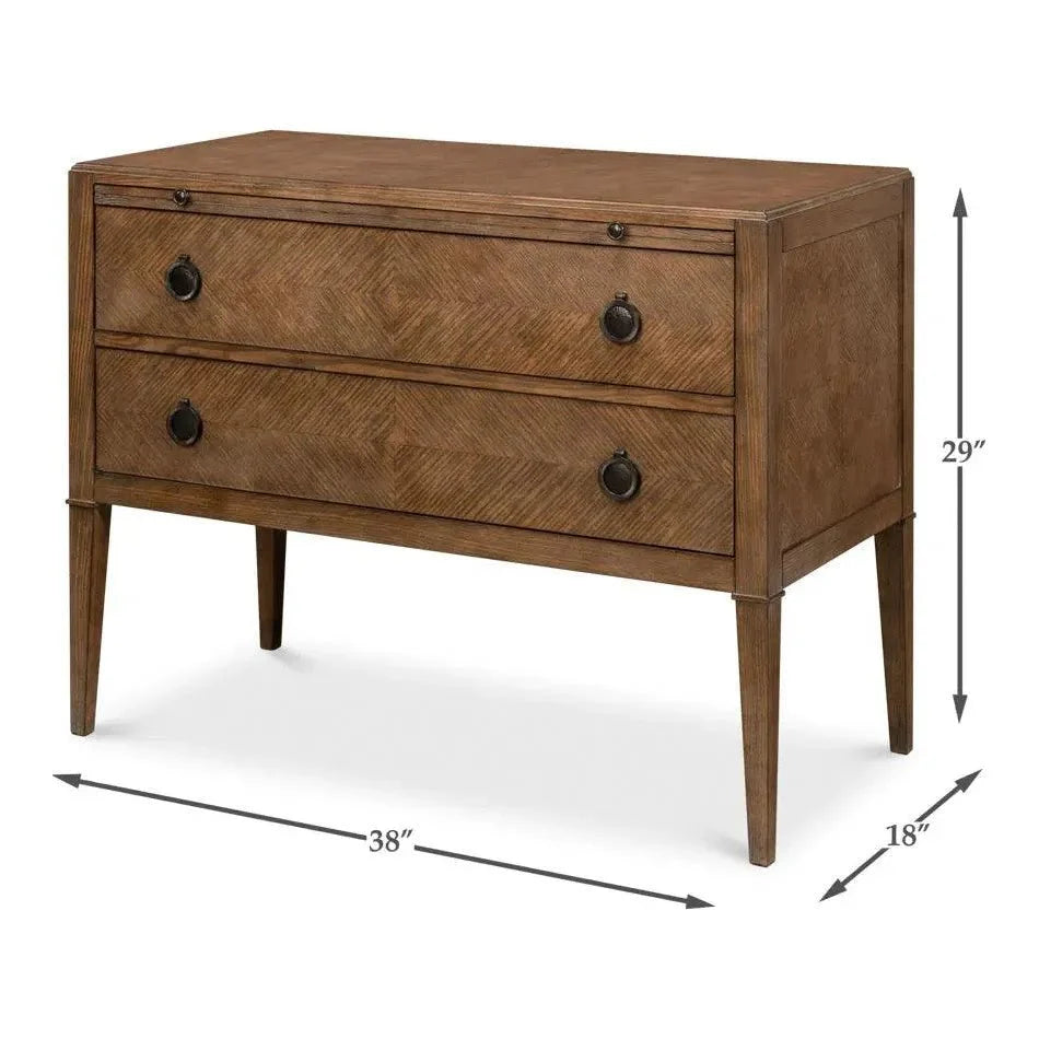 Ladlow Chest Two Drawers Light Mink Finish - LOOMLAN - Sarreid - Chests