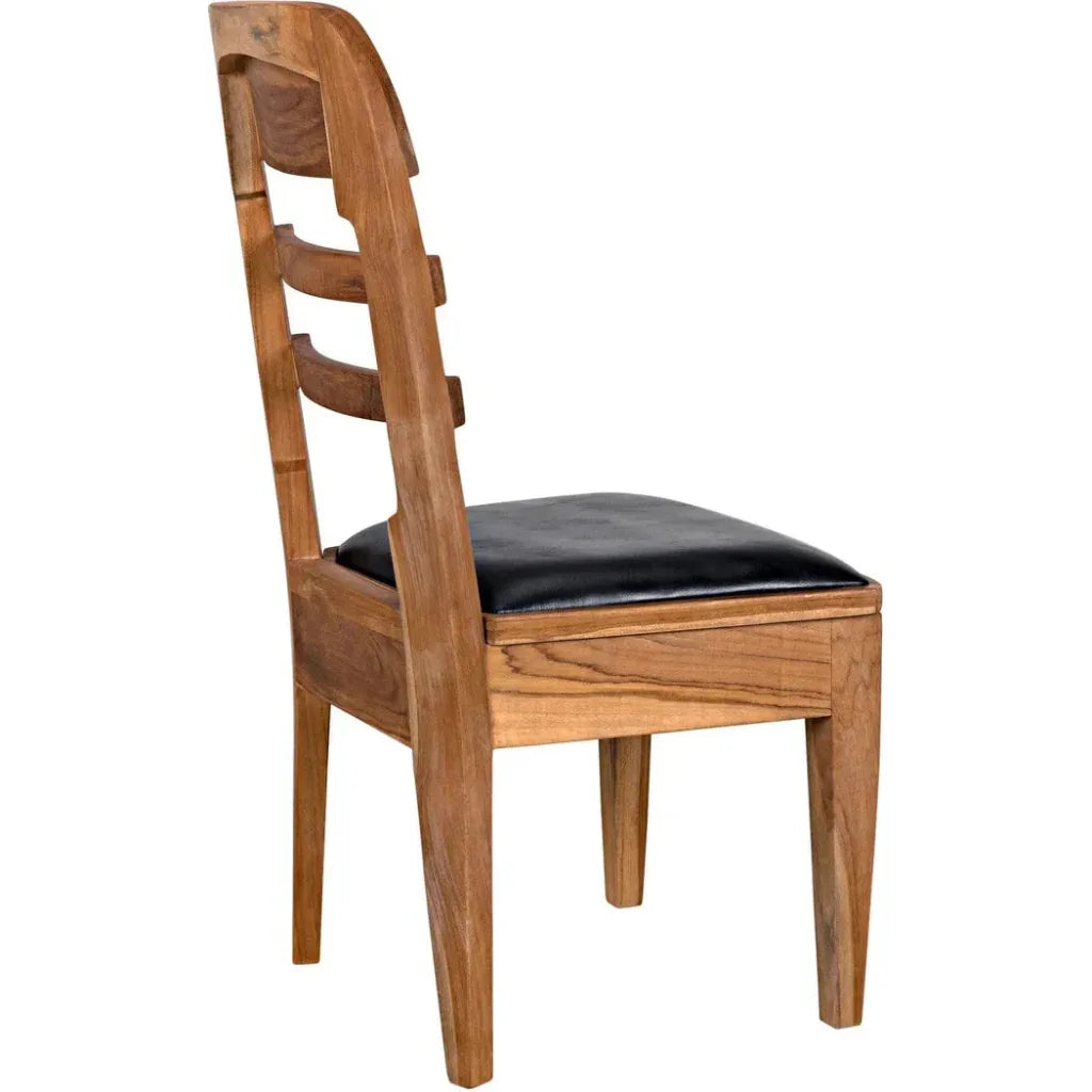 Noir Laila Black Leather Chair