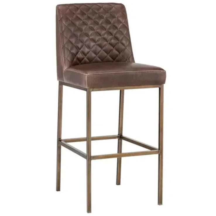 SUNPAN Leighland Faux Leather Barstool