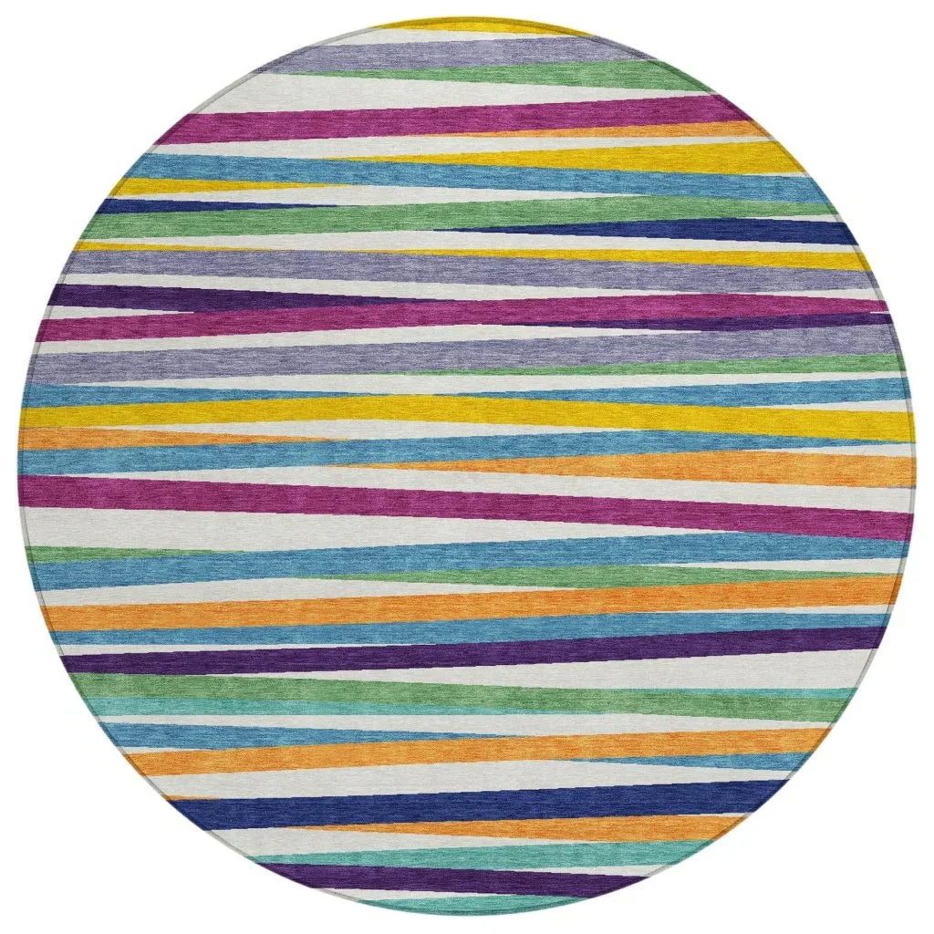LOOMLAN Rugs Liora White Washable Indoor-Outdoor Rug