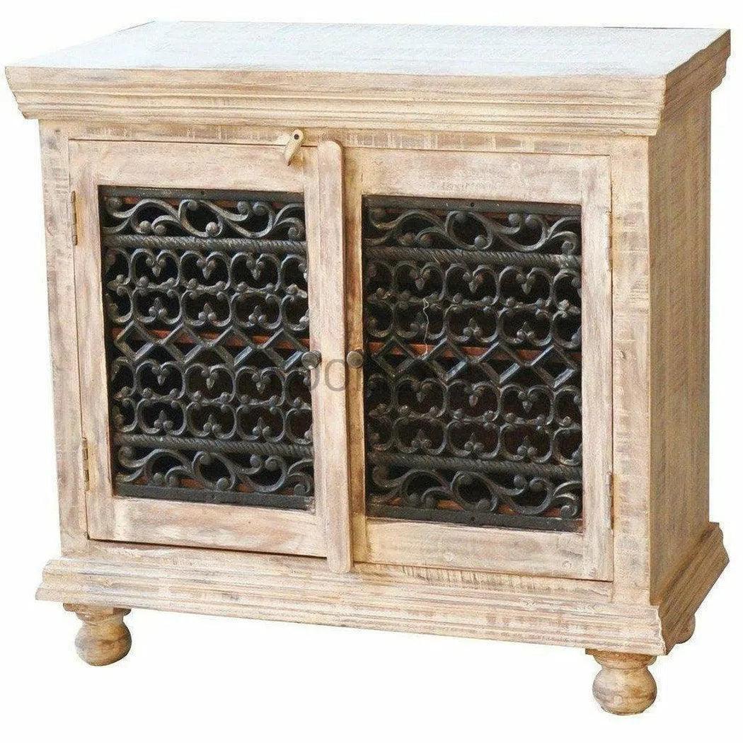 LOOMLAN 2 Iron Lace Doors Accent Cabinet