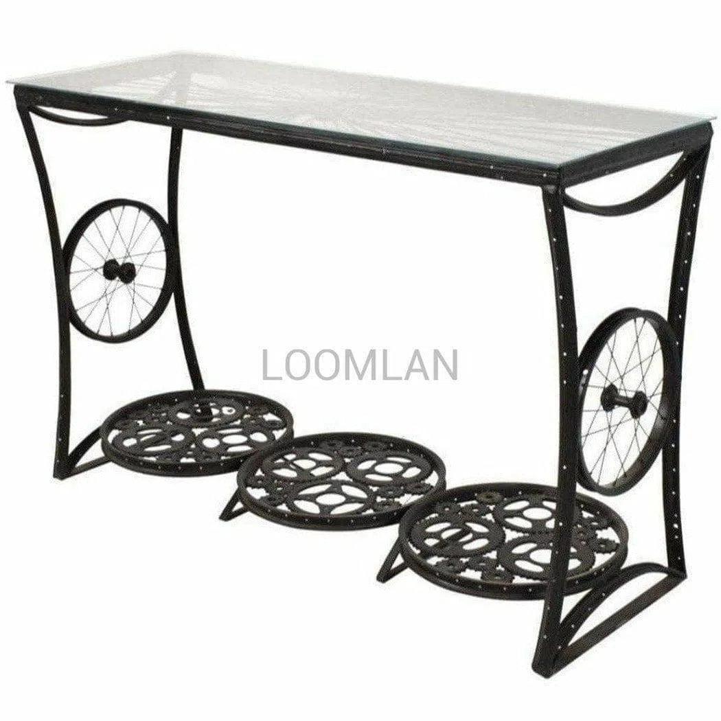LOOMLAN Bicycle Parts Slim Console Table Storage