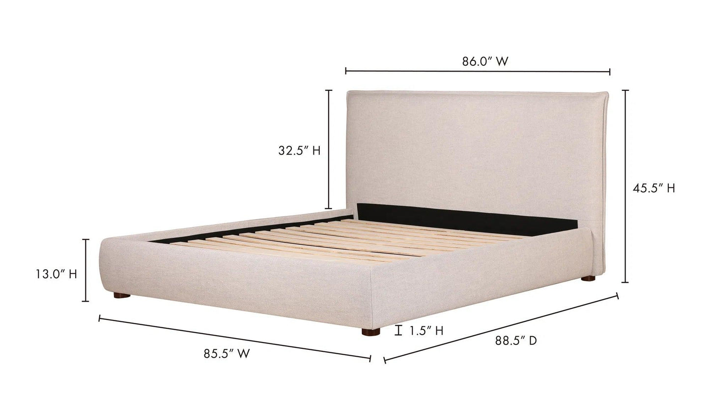 Luzon Linen Light Grey Bed Frame