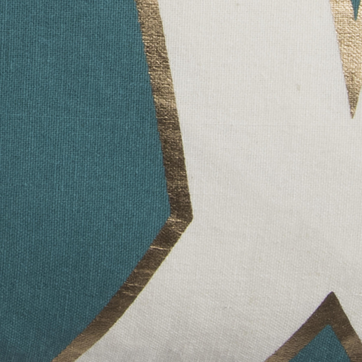 LOOMLAN Alfa Gold & Teal Accent Pillow Down Insert