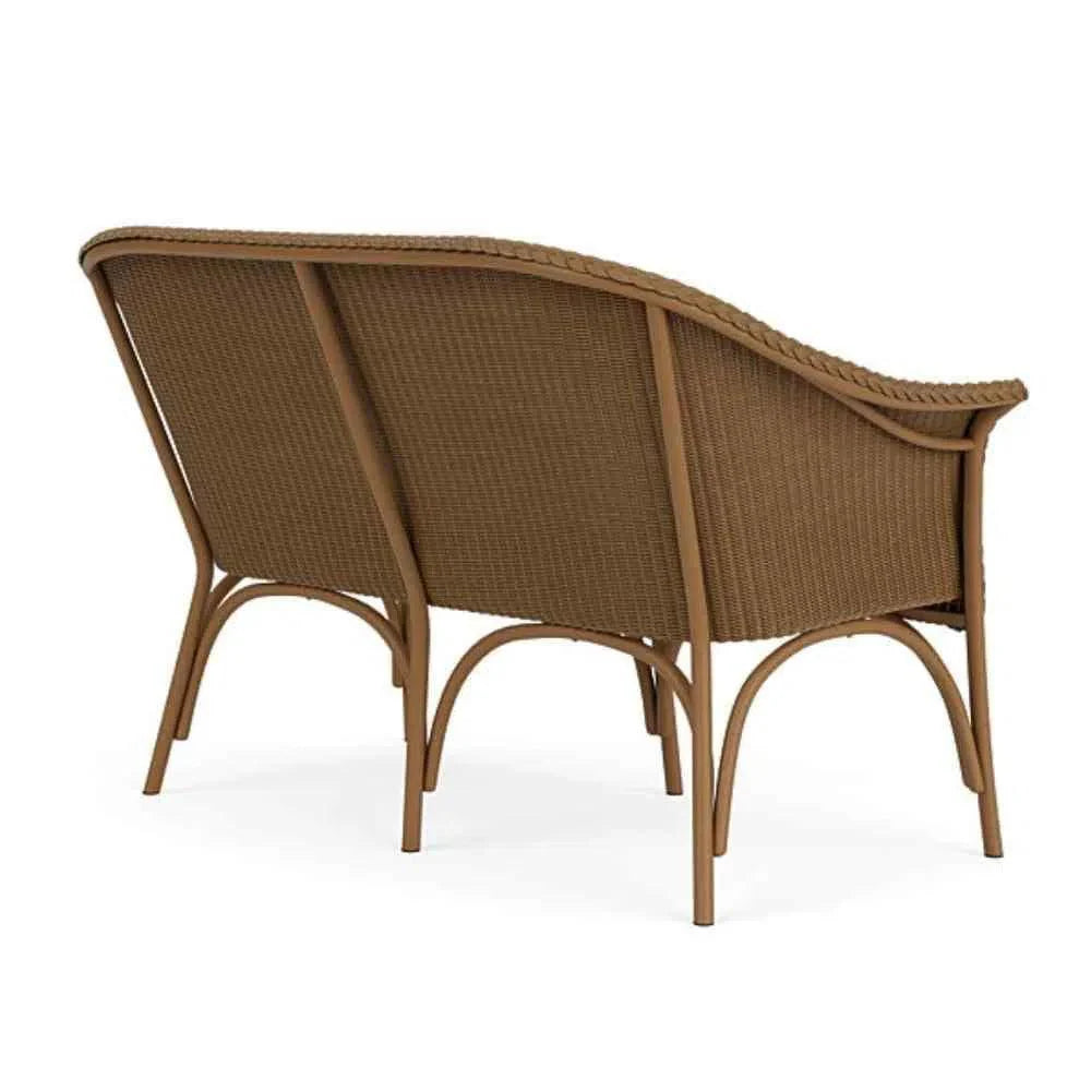 Lloyd Flanders All Seasons Settee Sunbrella Cushion Wicker Outdoor