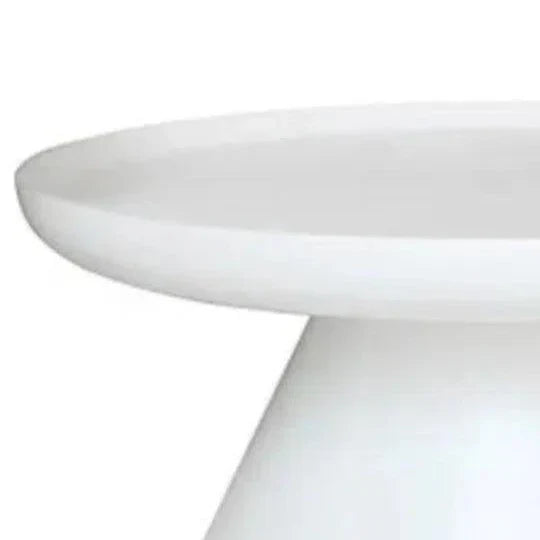 Artesia Aria Resin White Round Coffee Table