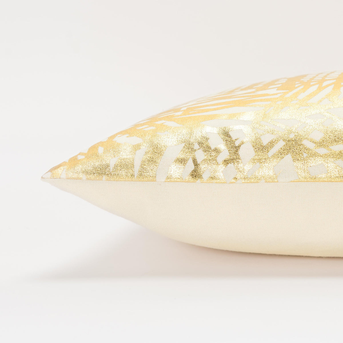 LOOMLAN Beta Metallic Gold Lumbar Pillow With Insert