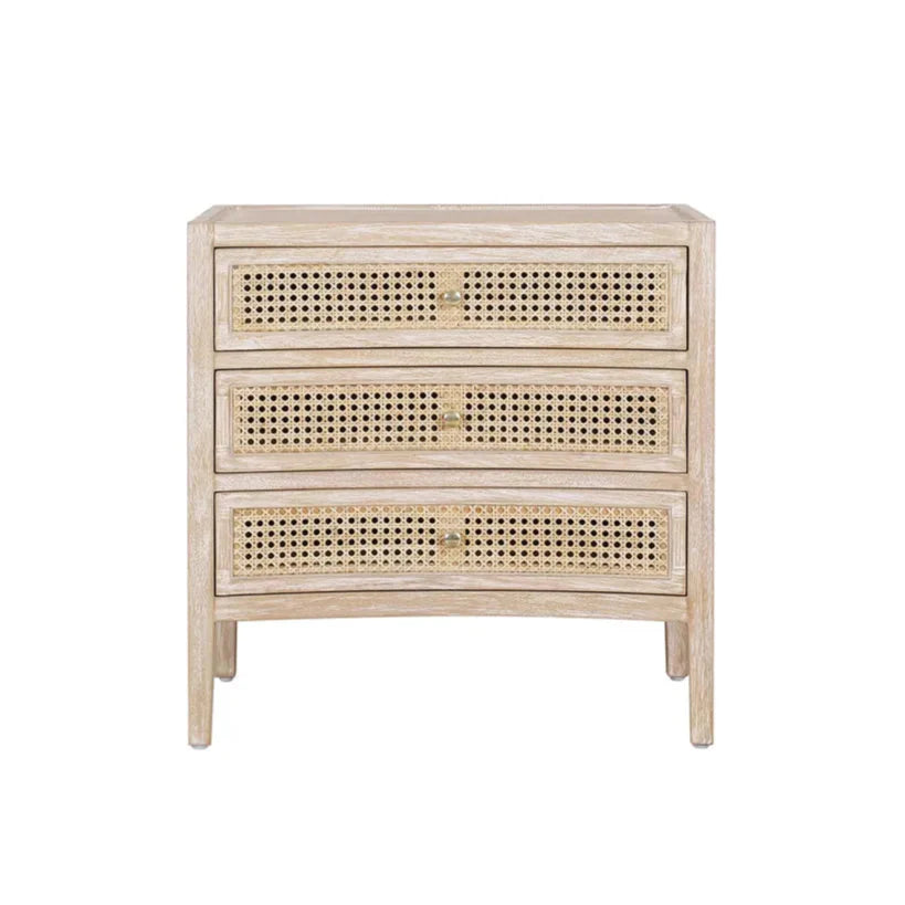 Artesia Bricee Sustainable Wood 3 Drawers Side Table