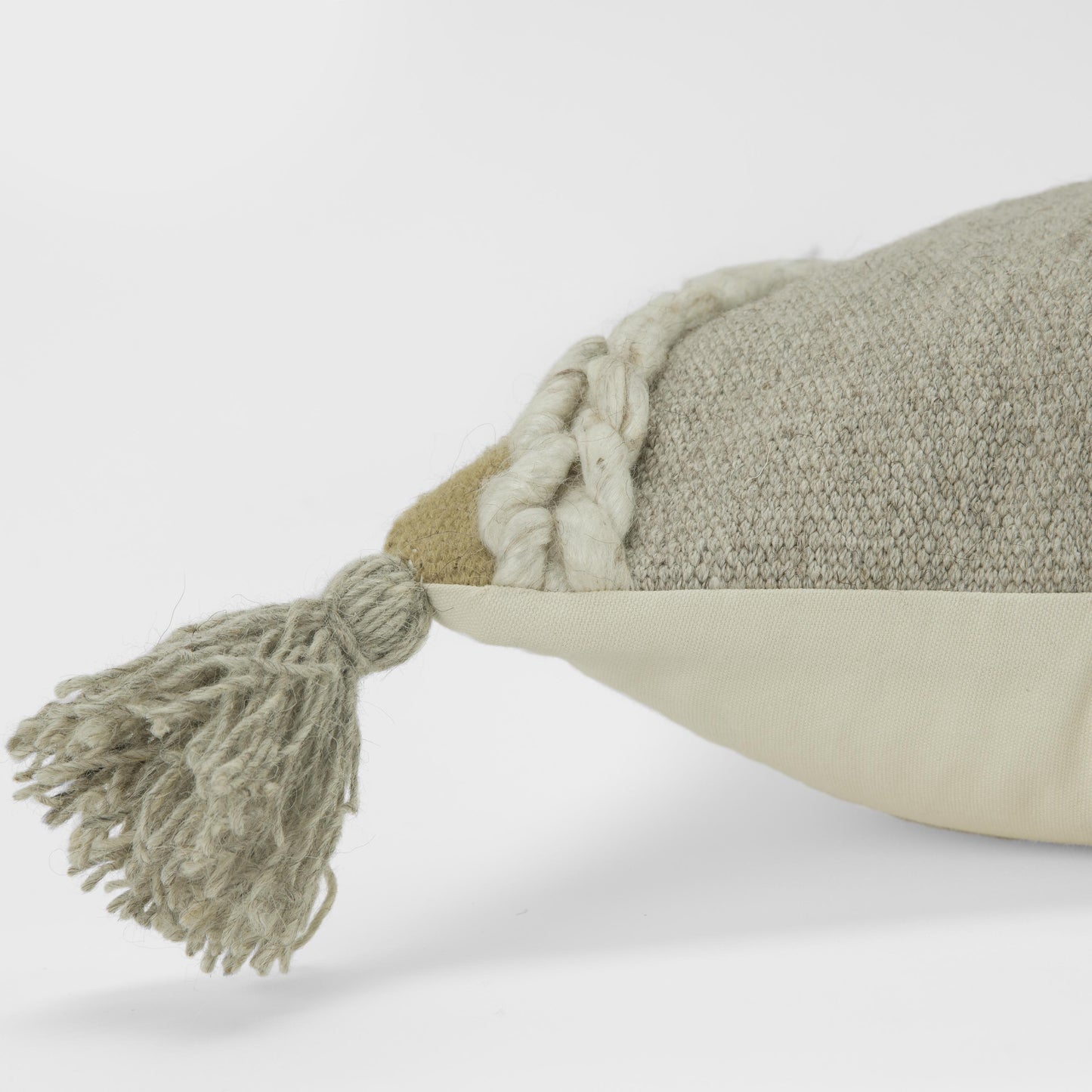 LOOMLAN Brie Tan Lumbar Pillow With Down Insert