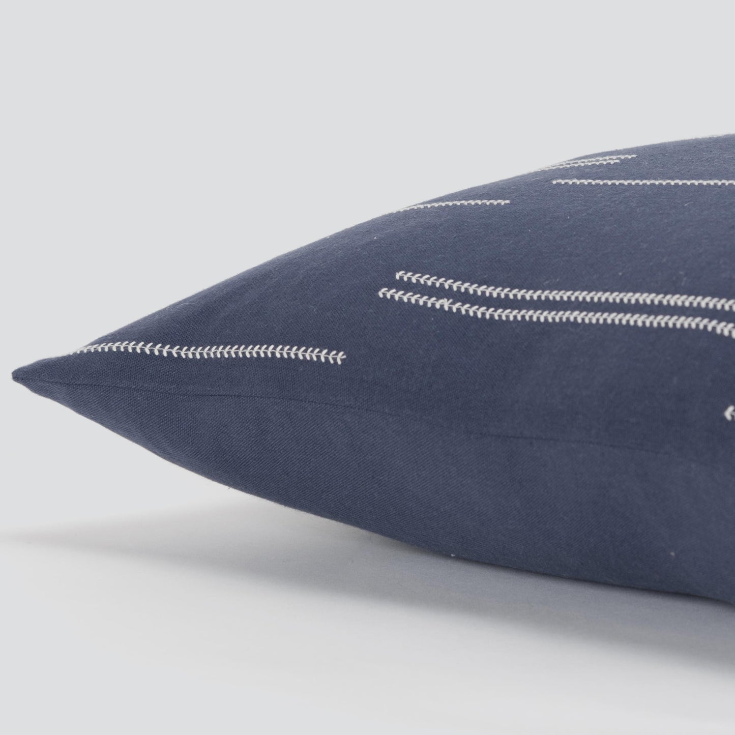 LOOMLAN Broken Stripe Blue Throw Pillow Down Insert