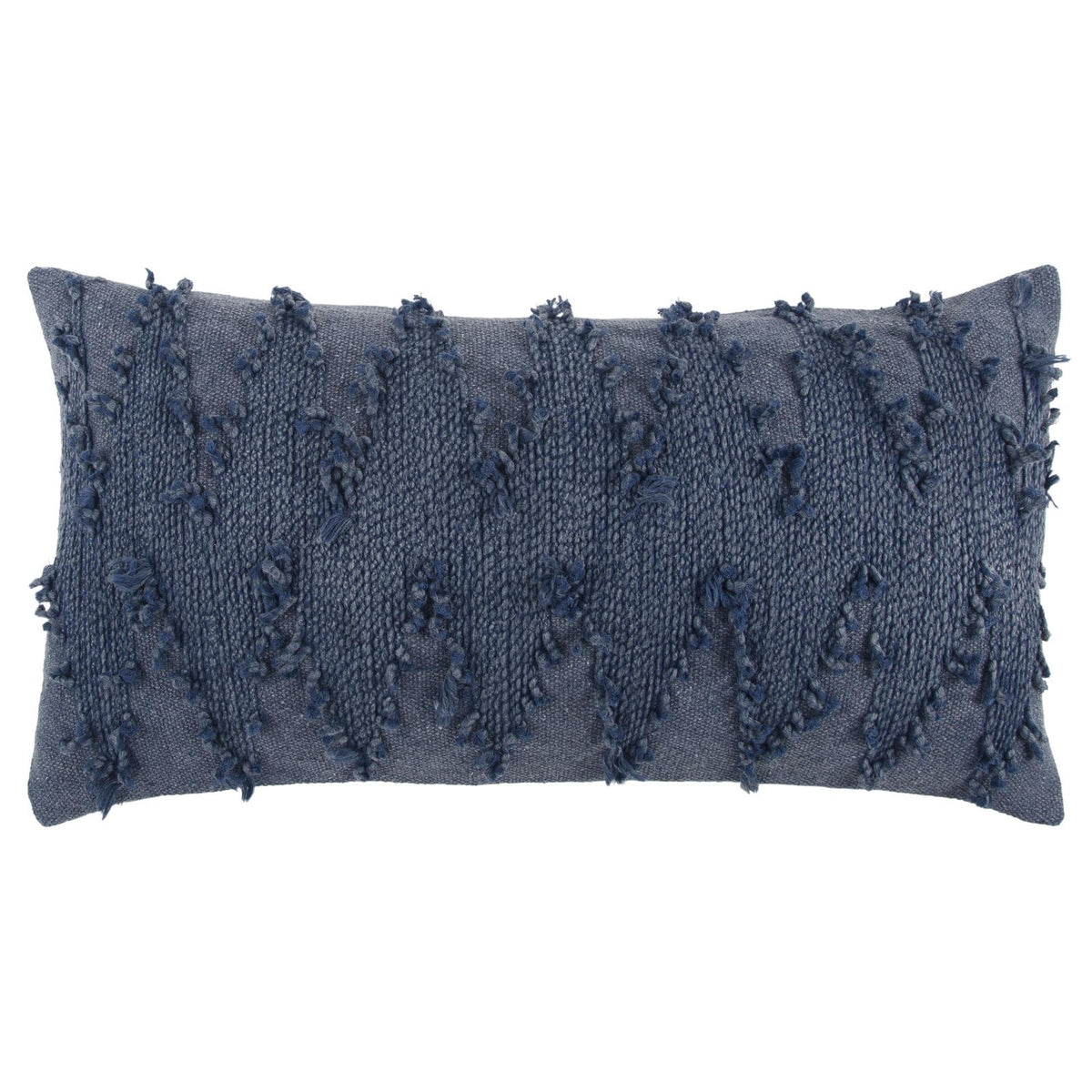 LOOMLAN Chevron Blue Lumbar Pillow With Insert