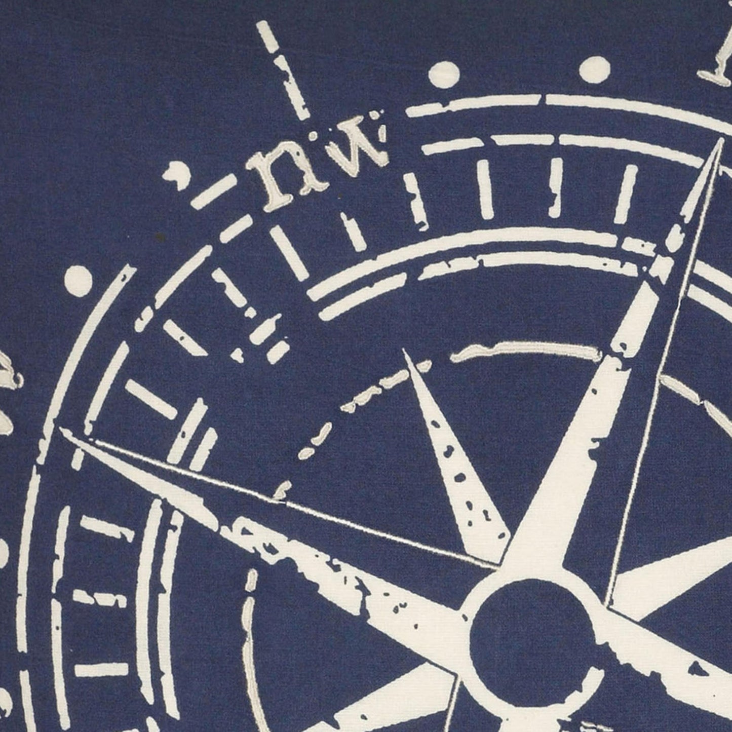 LOOMLAN Compass Coastal Blue Throw Pillow Down Insert