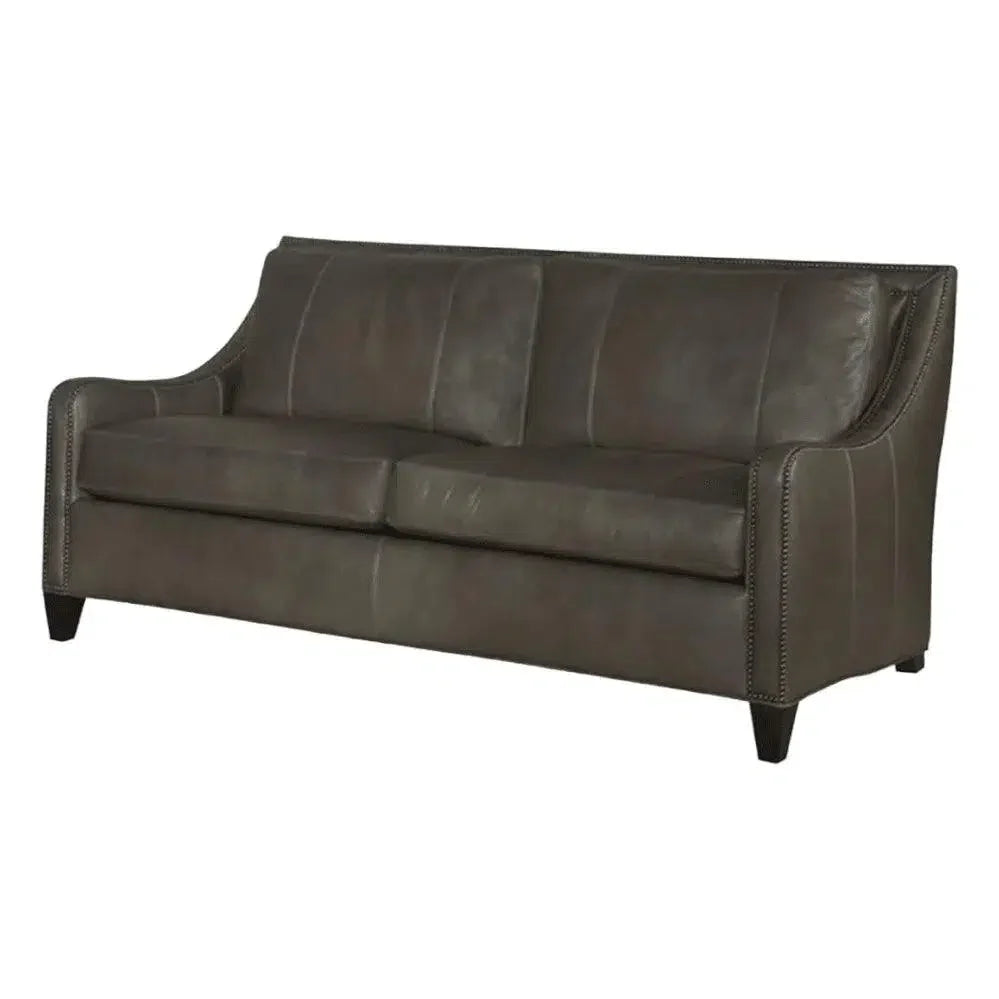 Uptown Sebastian Renato Leather Sofa Two Cushion Bench Built USA