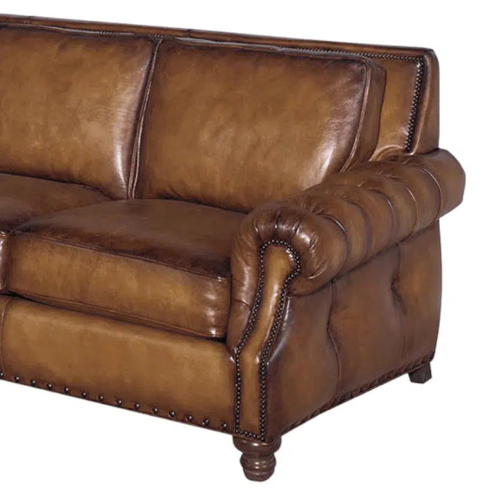 Uptown Sebastian Frontier Leather Couch Made in the USA