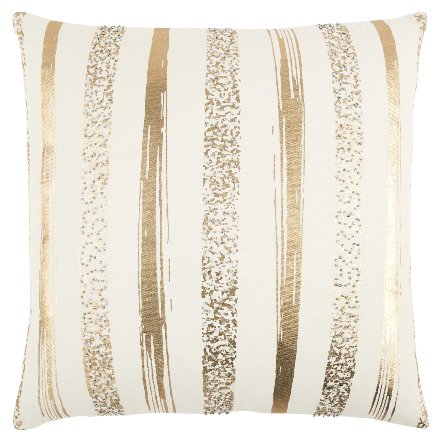 LOOMLAN Jill Silver Or Gold Metallic Throw Pillow