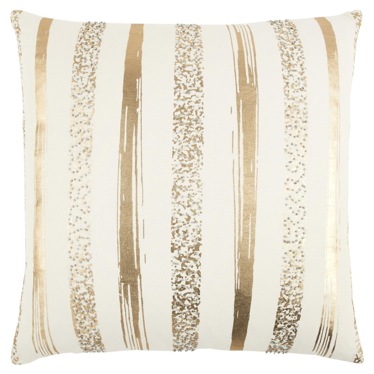 LOOMLAN Jill Silver Or Gold Metallic Throw Pillow