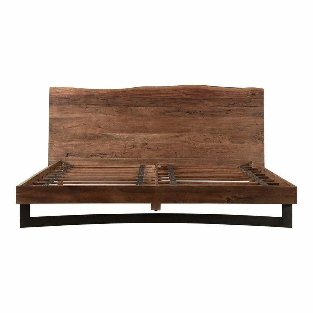 Moe's Home Bent Brown Wooden Bed Frame