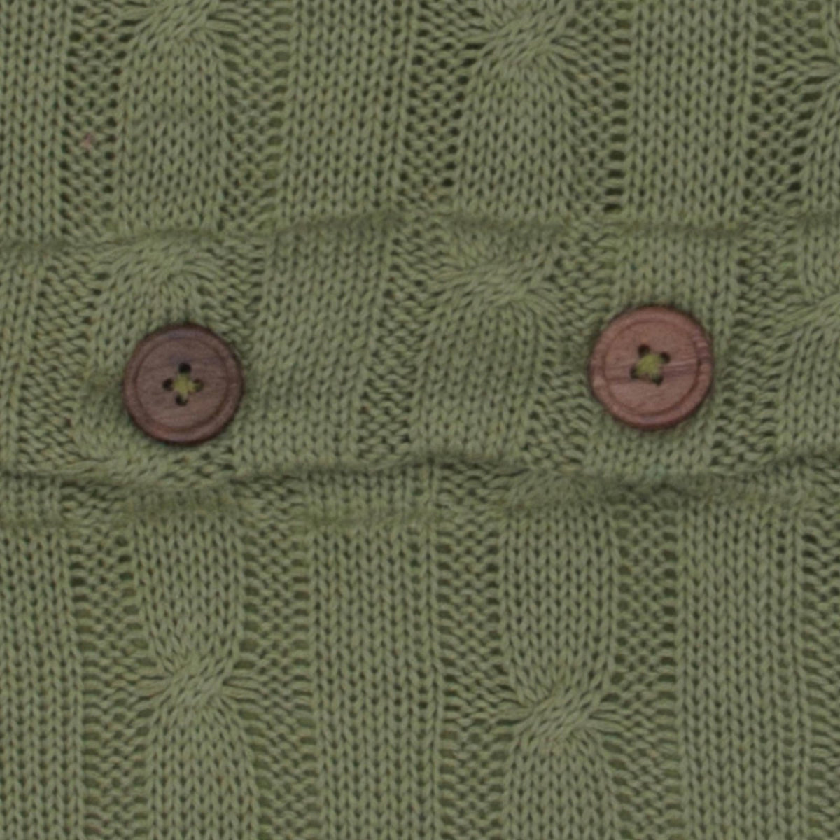 LOOMLAN Michel Cable Knit Green Throw Pillow Down Insert