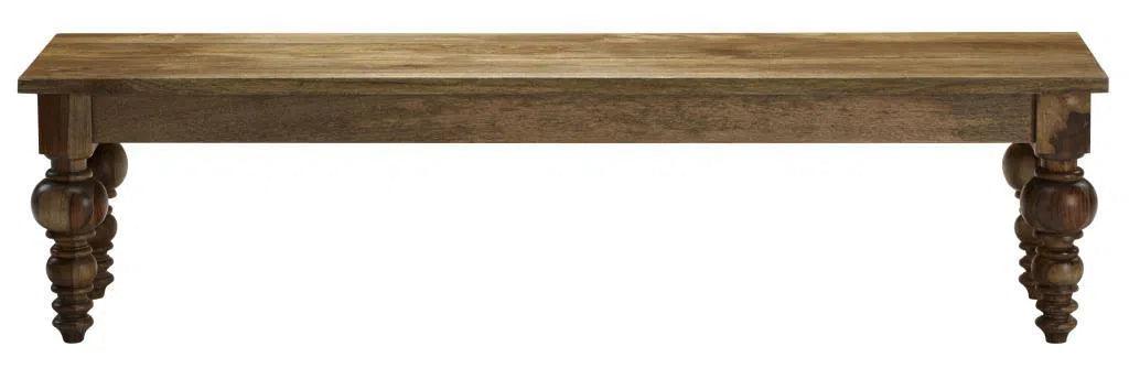 LOOMLAN Neo-Traditional Natural Wood Dining Bench