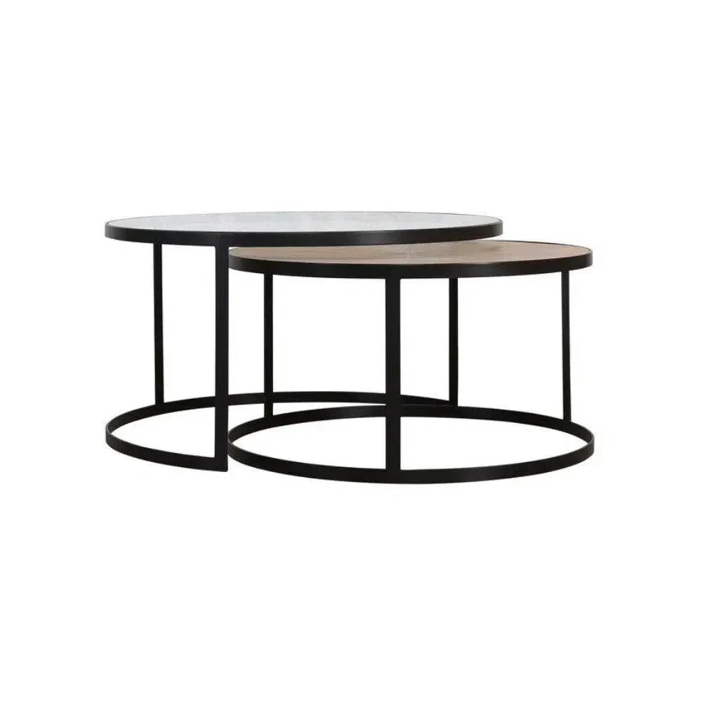Artesia Pierre Iron Nesting Round Coffee Table