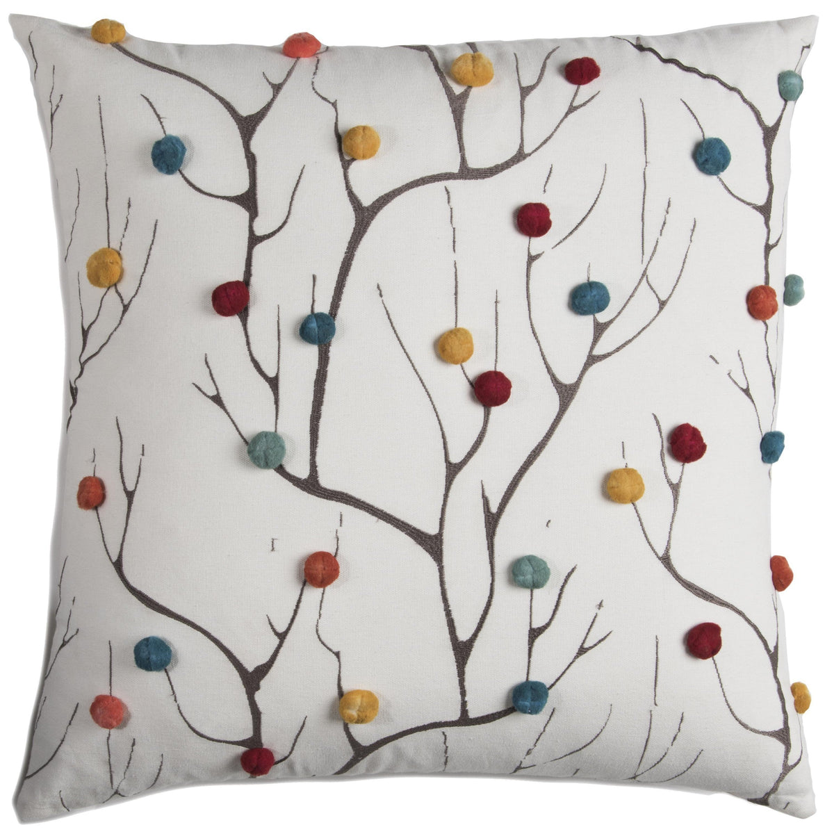 LOOMLAN Sid Textural Muliticolor Throw Pillow Down Insert