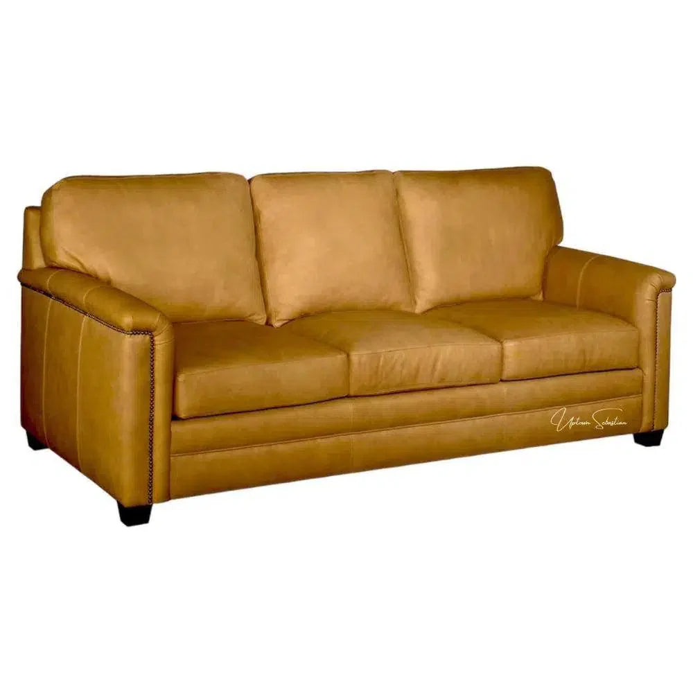 Uptown Sebastian United We Sit Leather Sofa Made for Patriots