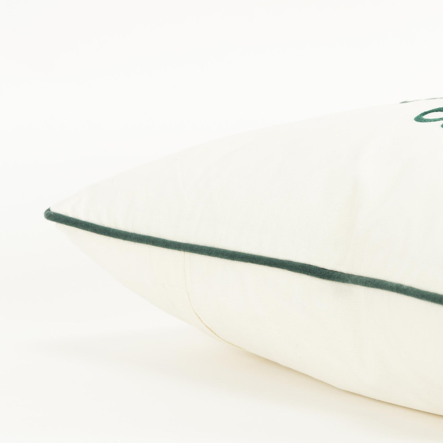 LOOMLAN White Christmas Throw Pillow White Welted Season