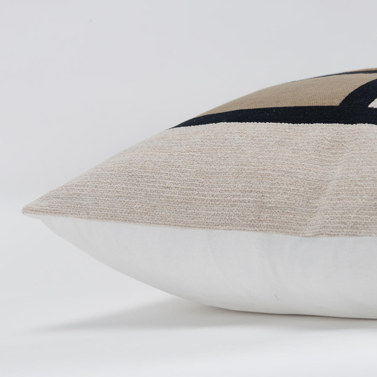 LOOMLAN Woven Color Block Throw Pillow Down Insert