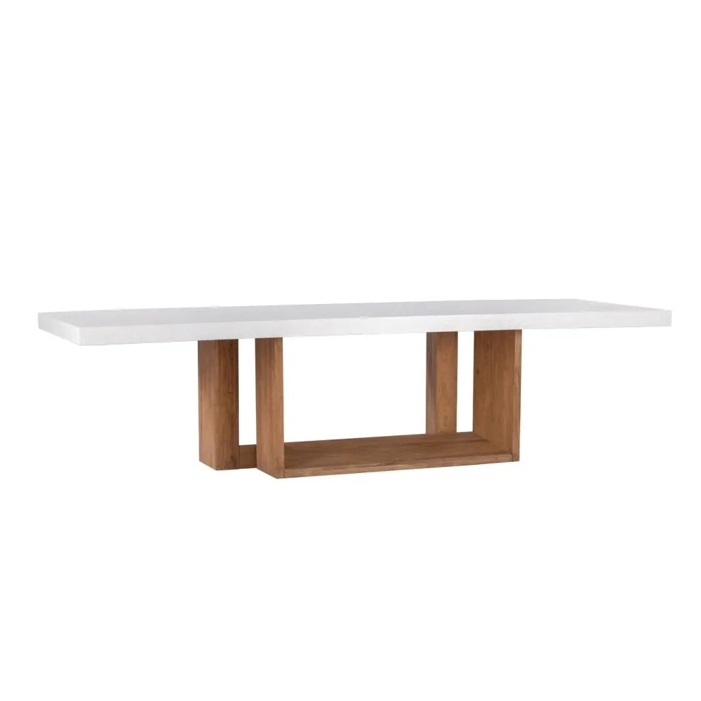 Lucca Teak And Concrete Patio Dining Table