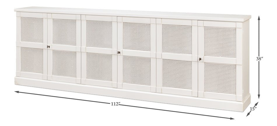 Luciana Six Drawer Cane Buffet - LOOMLAN - Sarreid - Buffets