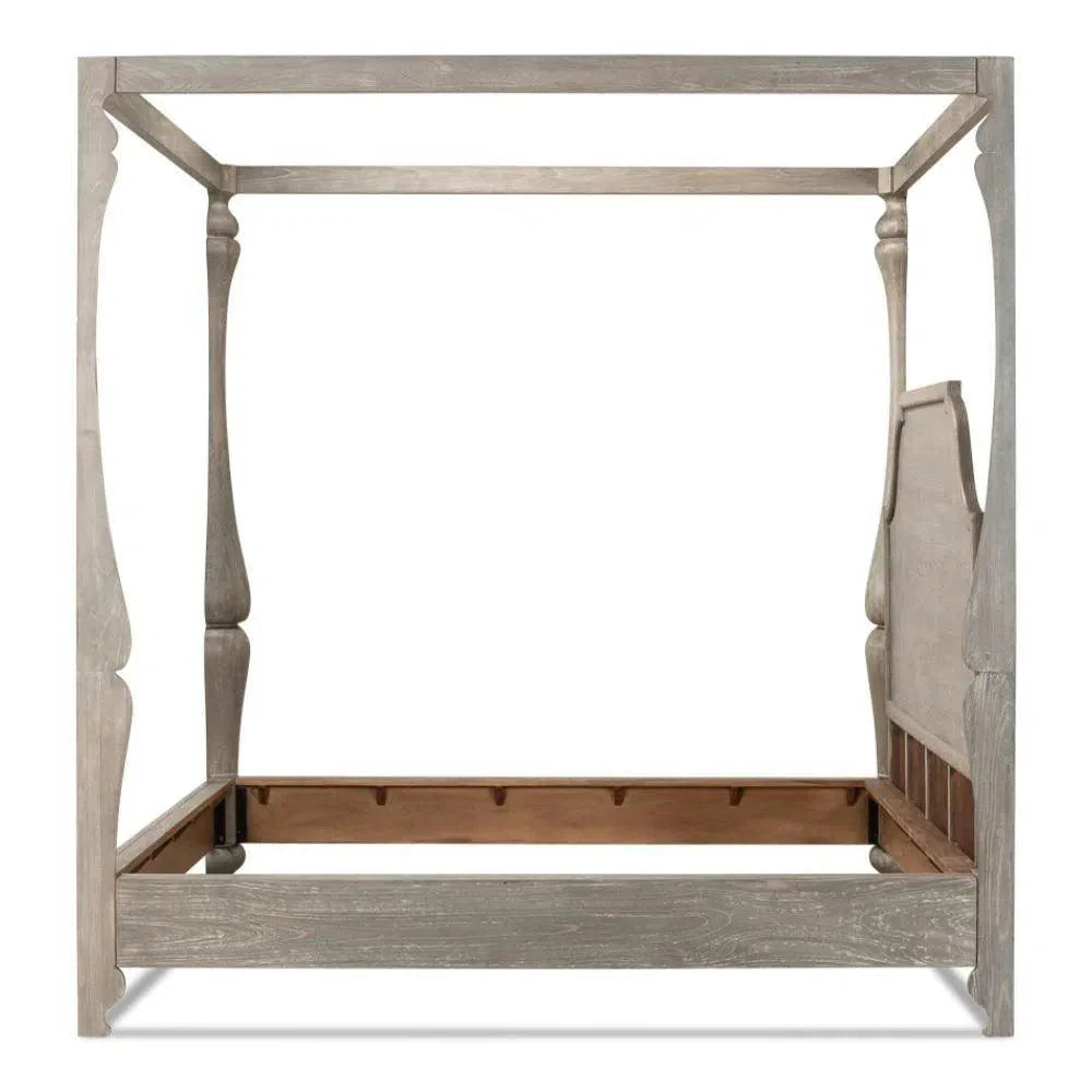 Sarreid Madeline Brown Wooden King Bed Frame